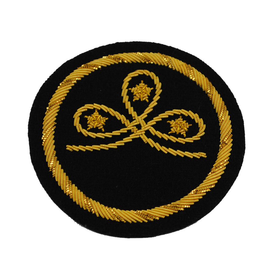 Commodore (3 Gold Stars) Blazer Patch - WITH Pins - Lighthouse Uniform