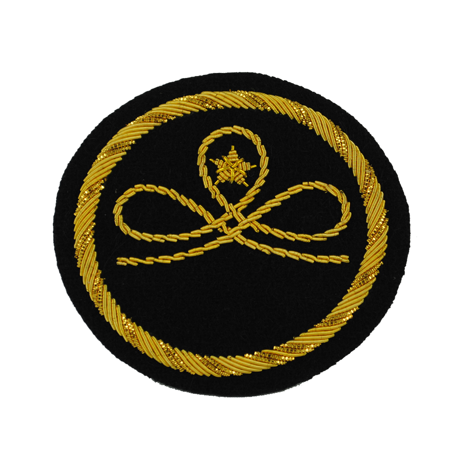 Rear Commodore (1 Gold Star) Blazer Patch - WITH Pins - Lighthouse Uniform